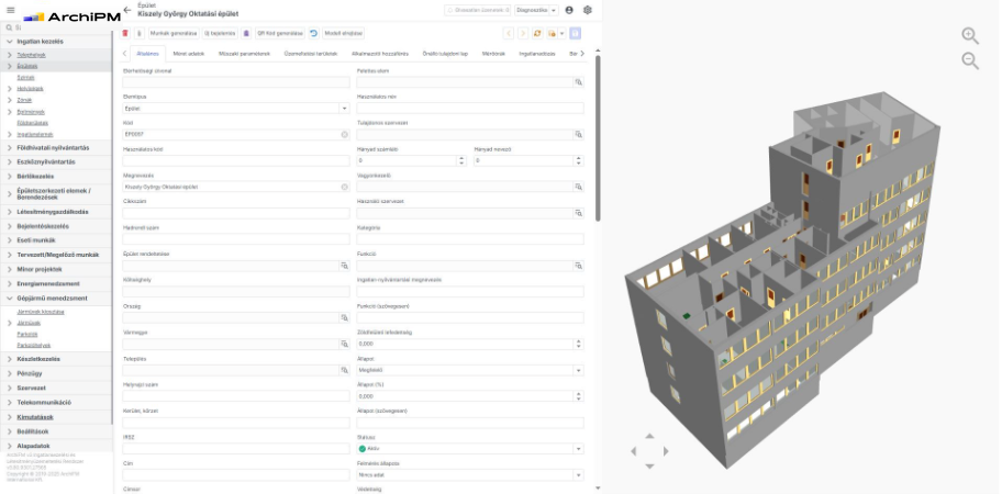 Building record with integrated 3D viewer